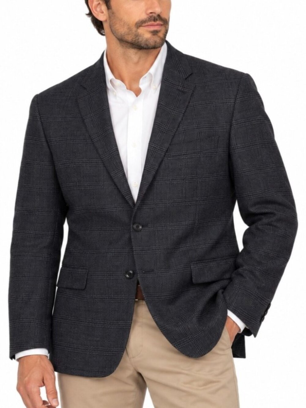 Ralph Lauren Jacket Mens 54R Gray Glen Plaid Heritage Dandy Professor Academia